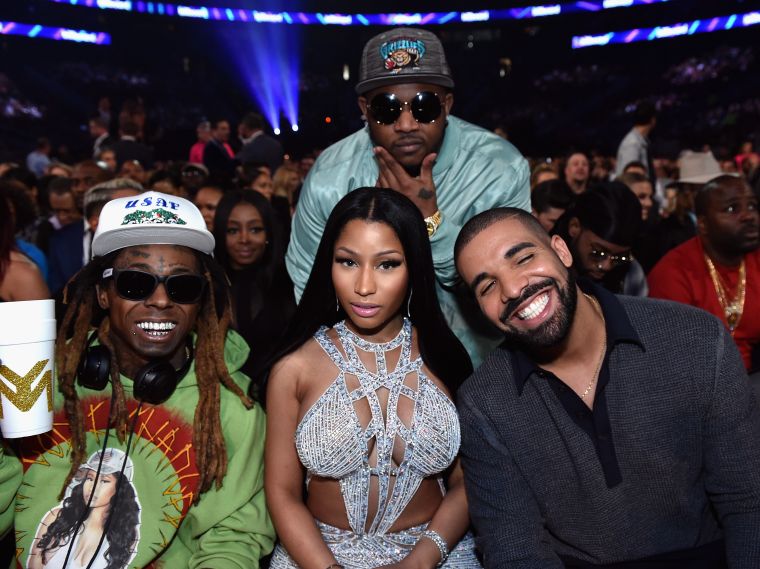 Lil Wayne, Nicki Minaj, Mack Maine and Drake