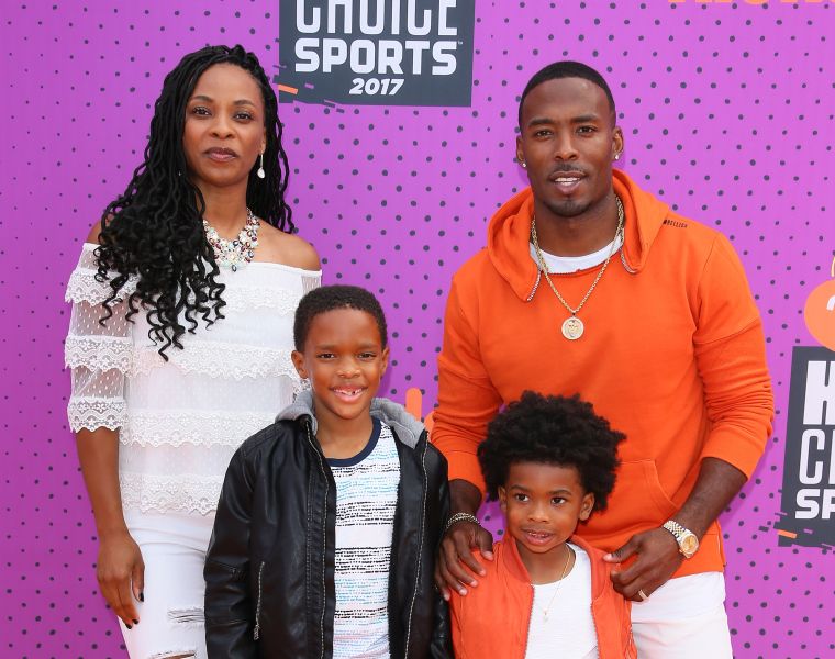 Andrew Hawkins and his family