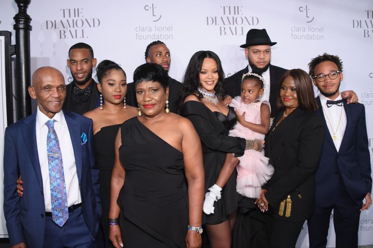 Rihanna and her family