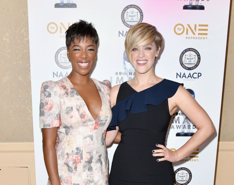 Samira Wiley and her wife Lauren Morelli