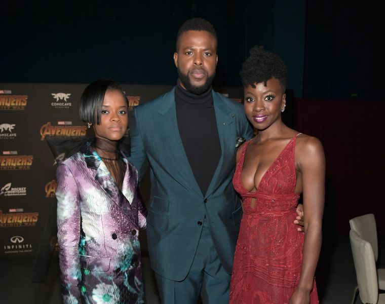 Letitia Wright, Winston Duke and Danai Gurira