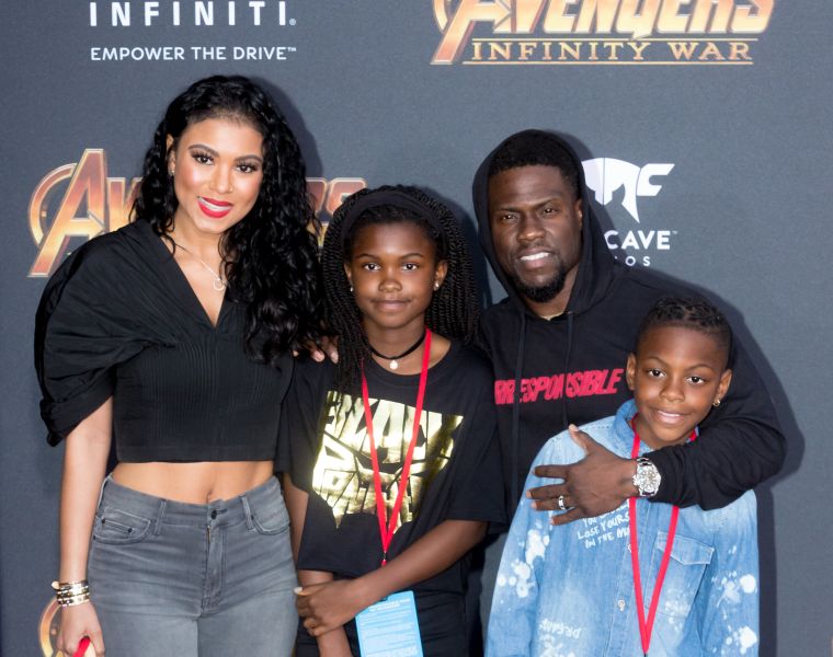 Eniko and Kevin Hart and family