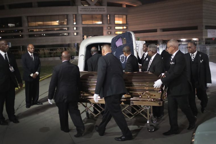 Fans Of Soul Legend Aretha Franklin Pay Their Respects As Her Body Lies In Repose In Detroit