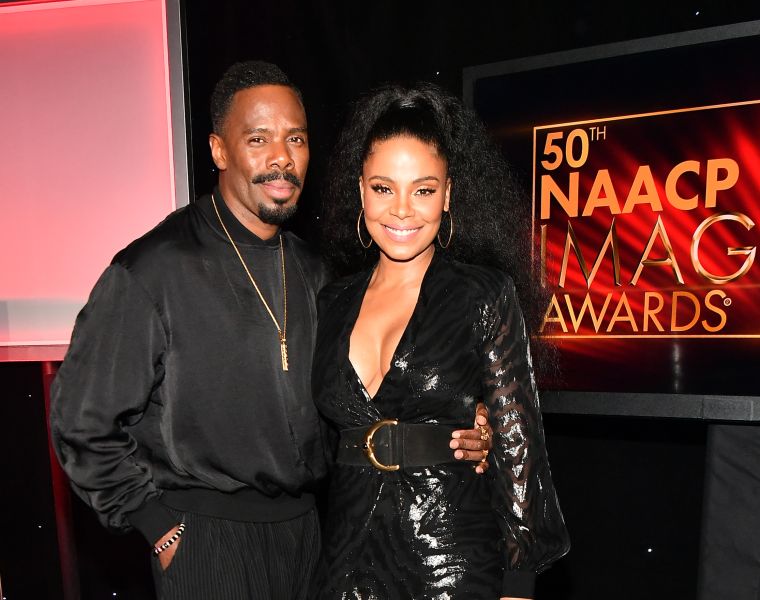Colman Domingo and Sanaa Lathan backstage