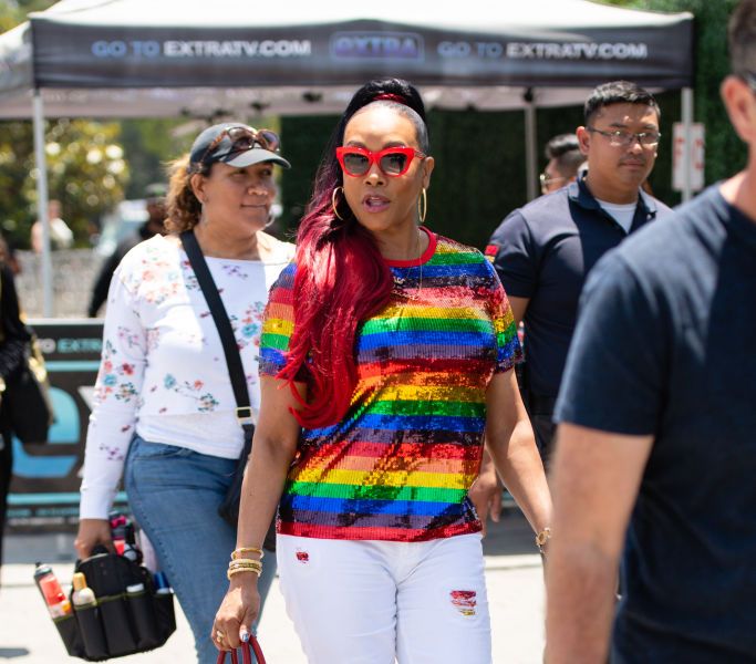 Vivica A. Fox In A Color Rainbow Top