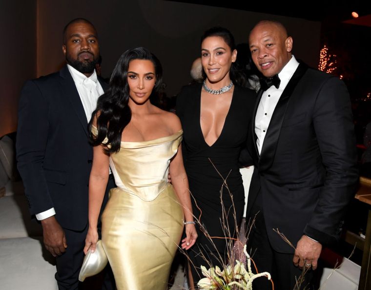 Kanye West, Kim Kardashian-West, Nicole Young, and Dr. Dre