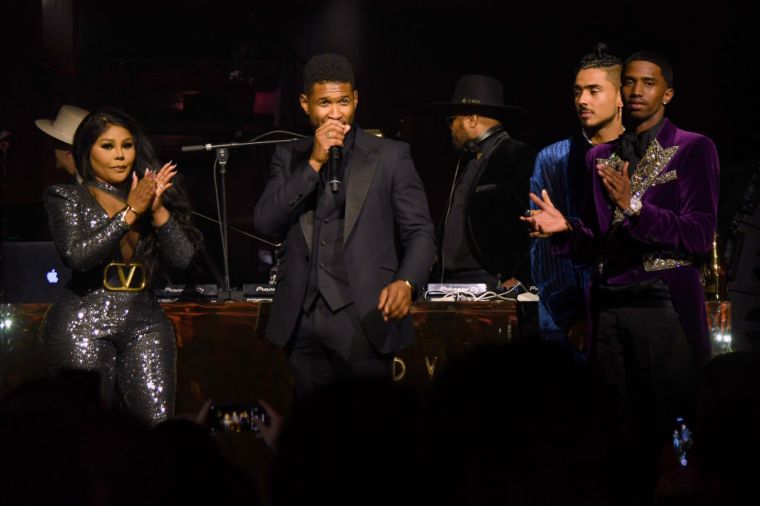 Lil Kim, Usher, Quincy Combs, and Christian Combs