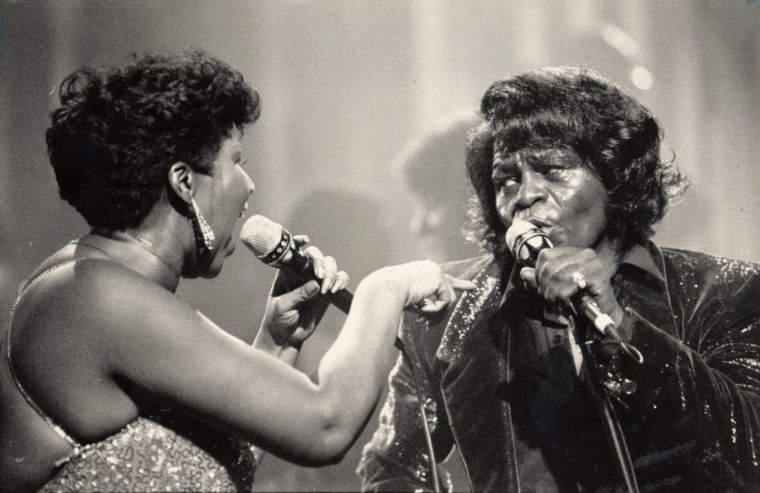 Aretha Franklin Performs with James Brown, 1987