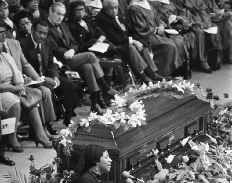 Aretha Franklin Sings at Mahalia Jackson's Memorial Service, 1972