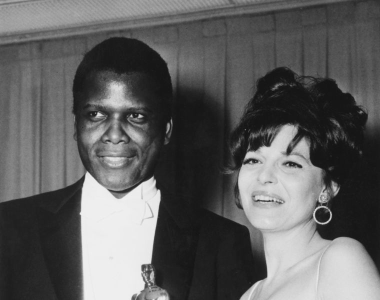 Anne Bancroft And Sidney Poitier At Oscar Awards 1964