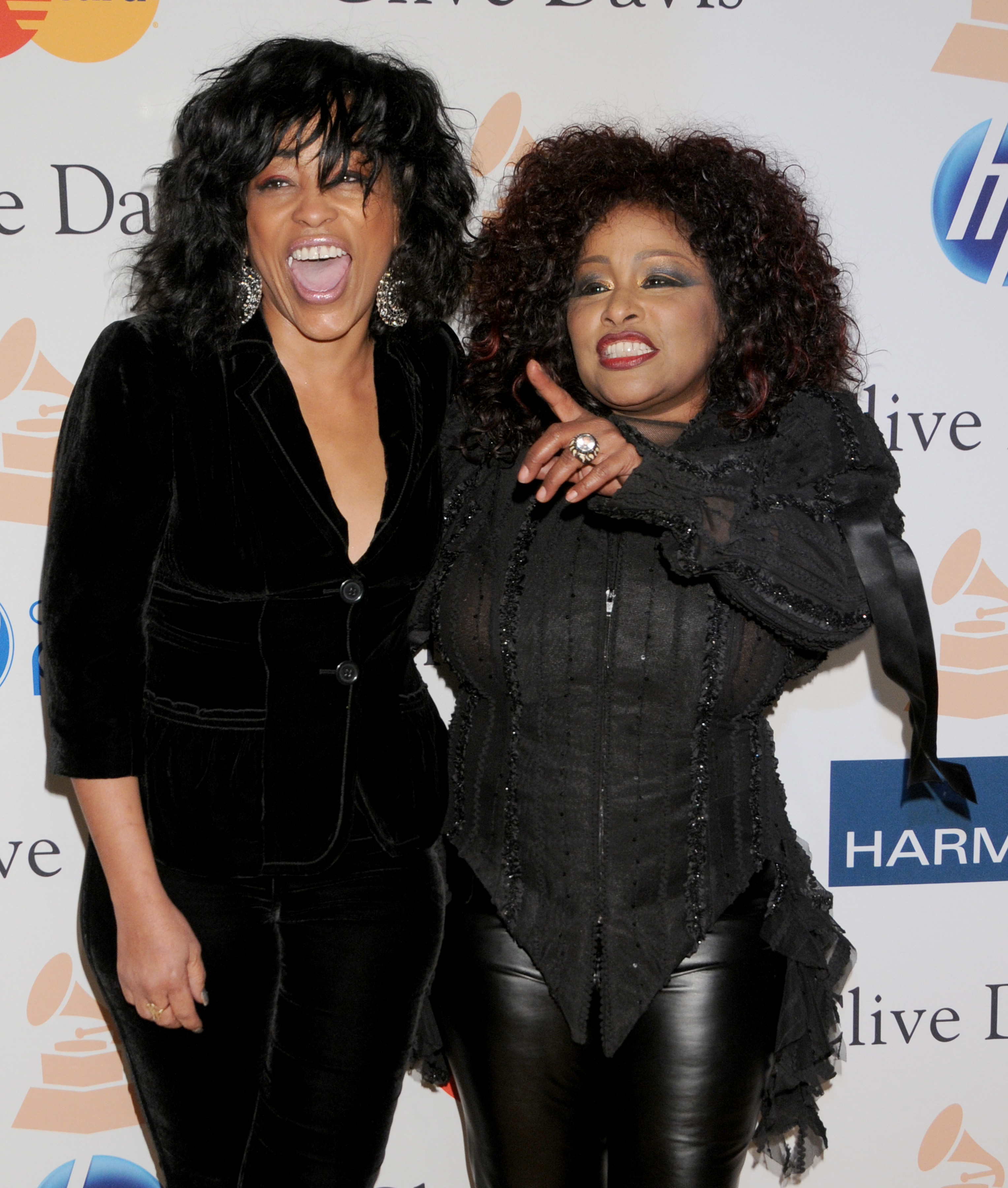 BEVERLY HILLS, CA - FEBRUARY 12: Chaka Khan and Miki Howard arrive at the Clive Davis and The Recording Acedemy's Annual Pre-Grammy Gala held at the Beverly Hilton Hotel on February 12, 2011 in Beverly Hills, California. (Photo by Gregg DeGuire/FilmMagic)
